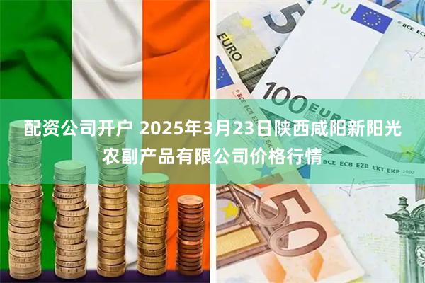 配资公司开户 2025年3月23日陕西咸阳新阳光农副产品有限公司价格行情