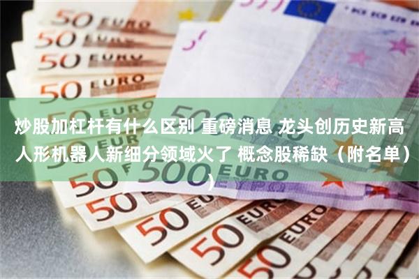 炒股加杠杆有什么区别 重磅消息 龙头创历史新高 人形机器人新细分领域火了 概念股稀缺（附名单）
